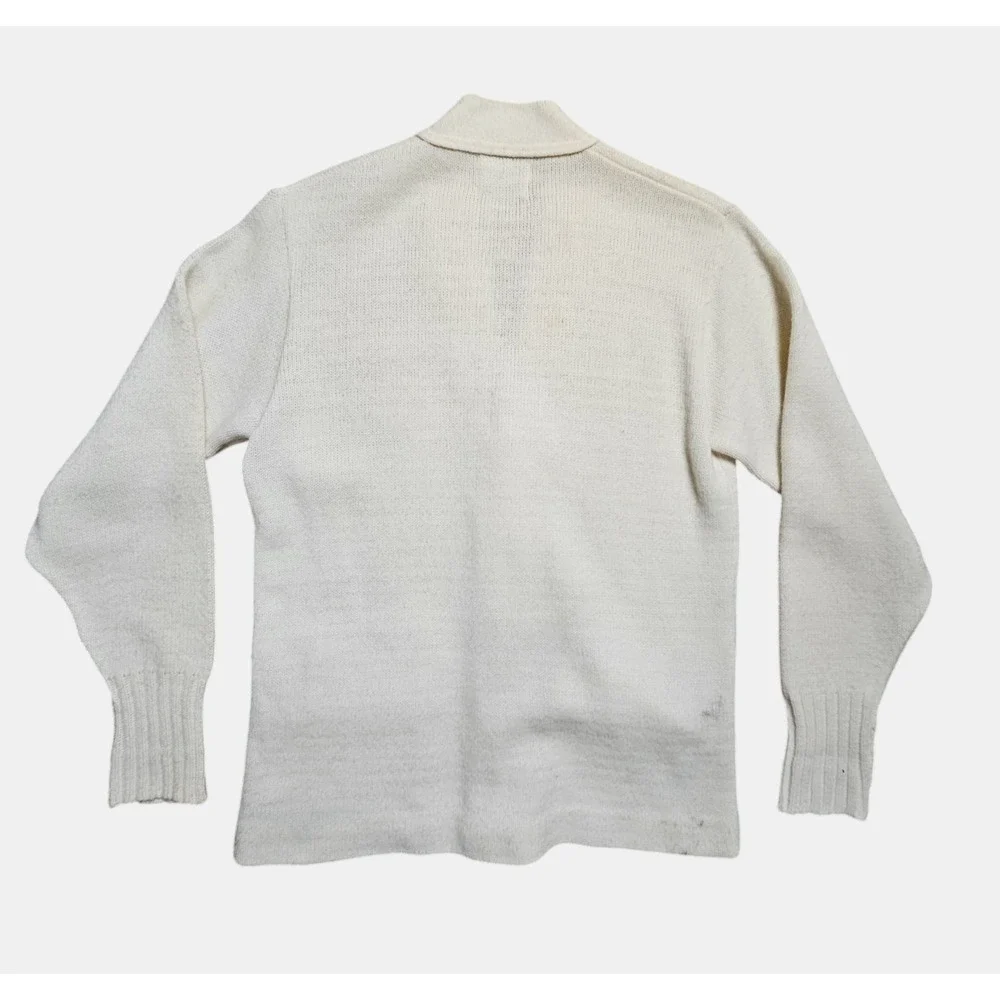 Vintage East-Tenn Orlon Acrylic Cardigan Sweater Mens S Button Up Grandpacore‎